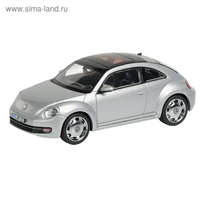 Автомобиль VW Beetle Coupé, 1:43, цвет серебристый - Фото 1