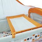 Детская металлическая кроватка с люлькой «Комфорт», откидной пеленальный столик, цвет оранжевый УЦЕНКА - Фото 3