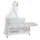 Детская металлическая кроватка с люлькой «Комфорт», откидной пеленальный столик, цвет оранжевый УЦЕНКА - Фото 4