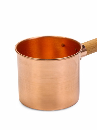 Ковш - черпак для бани и сауны, 200 мл, медь, деревянная ручка, 39 см