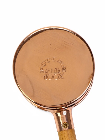 Ковш - черпак для бани и сауны, 200 мл, медь, деревянная ручка, 39 см