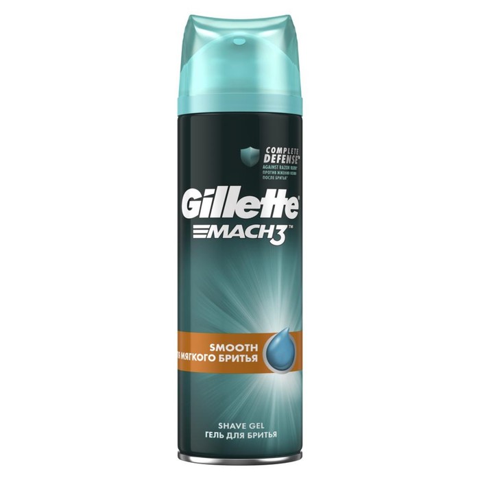 Гель для бритья Gillette Mach3 Smooth «Гладкость и мягкость», 200 мл - Фото 1