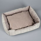 Лежанка-диван с двусторонней подушкой, 53 х 42 х 11 см, микс цветов - Фото 2