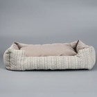 Лежанка-диван с двусторонней подушкой, 53 х 42 х 11 см, микс цветов - фото 8283962