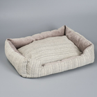 Лежанка-диван с двусторонней подушкой, 53 х 42 х 11 см, микс цветов - фото 8283964