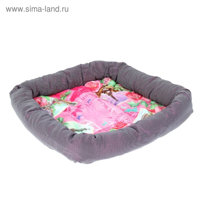 Лежанка с бортом "Париж", 42 х 42 х 5 см - Фото 1