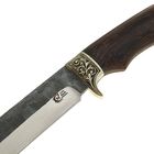 Нож нескладной "Варяг",кованная  сталь 95х18 со следами ковки, рукоять-венге, литье - Фото 3