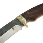 Нож нескладной "Скиф", кованная сталь 95х18 со следами ковки, рукоять-венге, литье - Фото 3