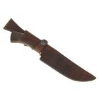 Нож нескладной "Скиф", кованная сталь 95х18 со следами ковки, рукоять-венге, литье - Фото 4