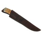 Нож нескладной "Путник", дамасская сталь, рукоять-береста, литье - Фото 5