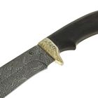 Нож нескладной "Близнец", дамасская сталь, рукоять- черное дерево, литье - Фото 3