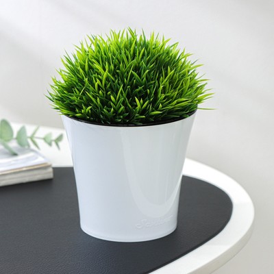 Кашпо для цветов со вставкой Santino «Арте», 600 мл, пластик, белое