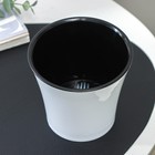 Кашпо для цветов со вставкой Santino «Арте», 600 мл, пластик, белое - Фото 3