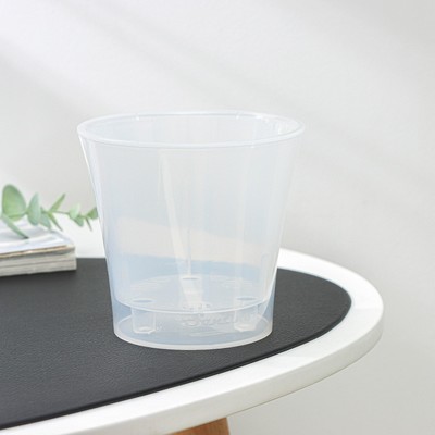 Кашпо для цветов со вставкой Santino «Арте», 600 мл, пластик, прозрачное