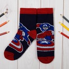 Носки детские Капитан Америка, Мстители 16-18 см, 4-6 лет., 80% хл.,17% п/э, 3% эл. - Фото 1