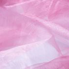 Штора Органза с тиснением, ширина 150 см, высота 260 см, цвет розовый - Фото 2
