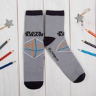 Носки детские "Звёздные войны", серый, 18-20 см, 7-9 лет, 80% хлопок, 17% полиамид, 3% эластан - Фото 2