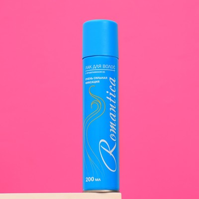 Лак для волос «Романтика» очень сильная фиксация с провитамином В5, 200 мл