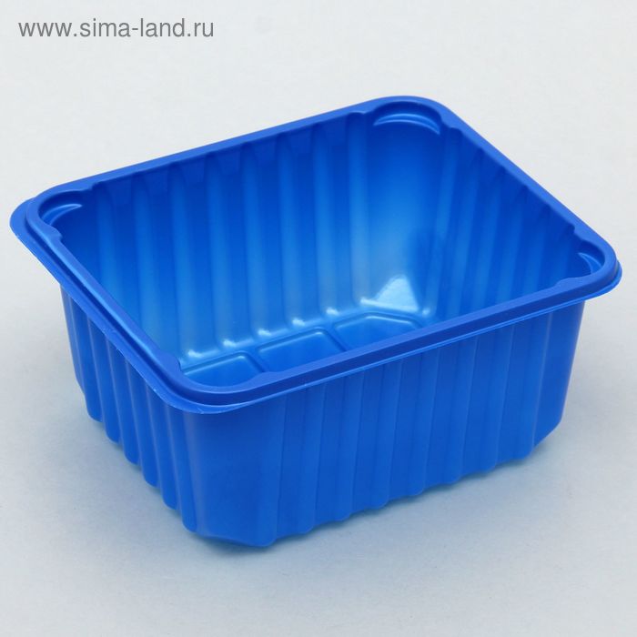 Лоток одноразовый, 14×12×7 см, цвет синий - Фото 1