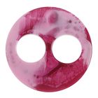 Волшебная пуговица "Глянцевая мраморная", круг, цвет розово-малиновый - Фото 1