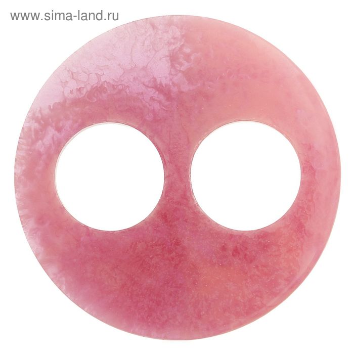 Волшебная пуговица "Глянцевая мраморная", круг, цвет сиренево-розовый - Фото 1