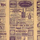 Бумага упаковочная крафт "Винтажная газета", фиолетовая, 70 см х 8,5 м - Фото 2