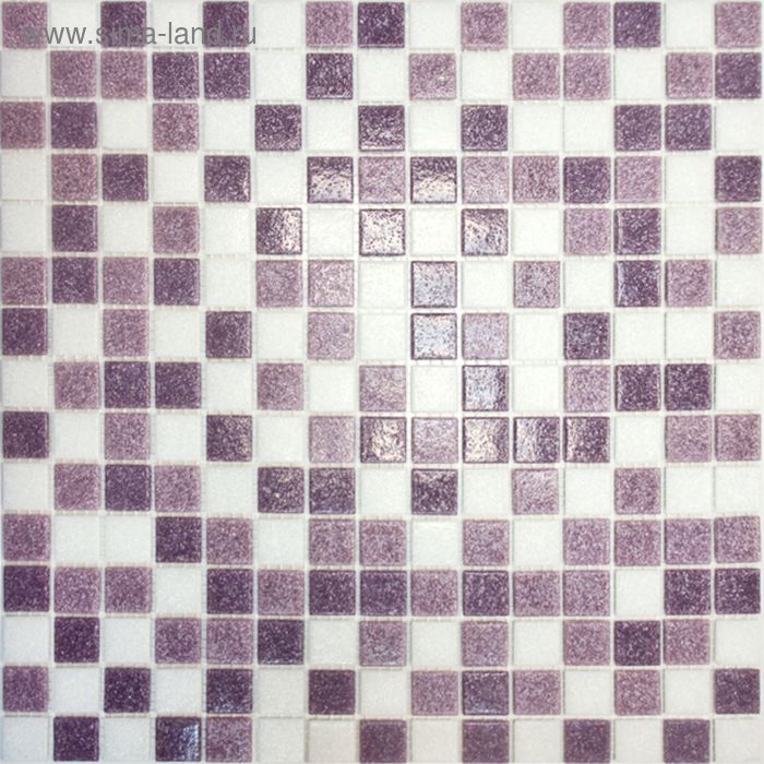 Mозаика стеклянная Elada Mosaic MC110, бело-сиреневая, 327х327х4 мм - Фото 1