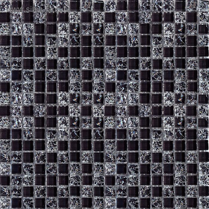 Mозаика стеклянная Elada Mosaic HK-34A, чёрная, 327х327х8 мм - Фото 1
