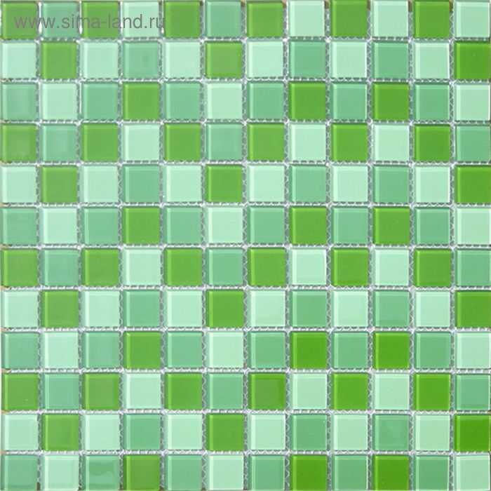 Elada Mosaic. Мозаика CB011 (327*327*4мм) зеленый микс  (в наборе 1,07 м2) - Фото 1
