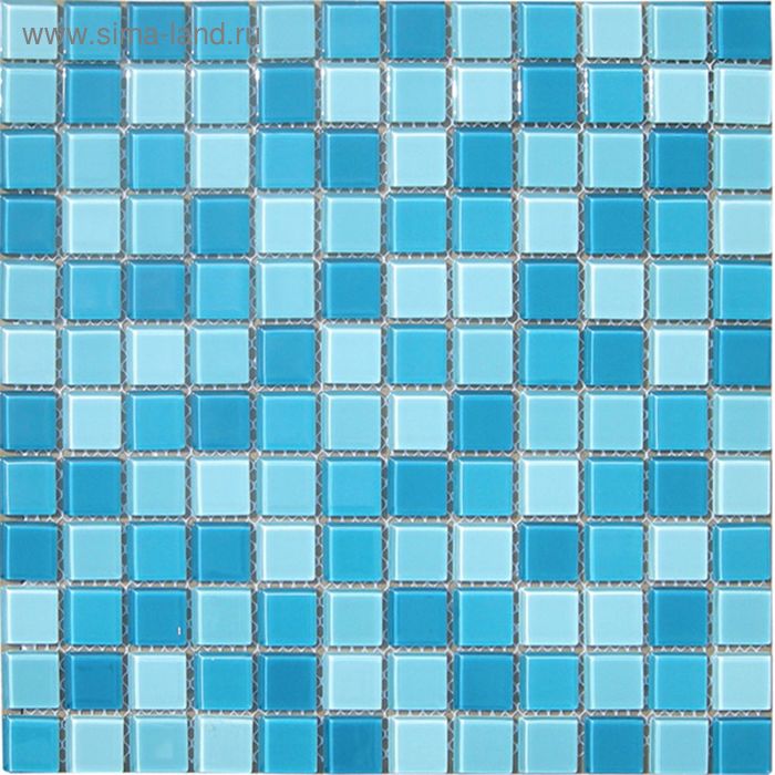 Mозаика стеклянная Elada Mosaic CB301, бело-голубая, 327х327х4 мм - Фото 1