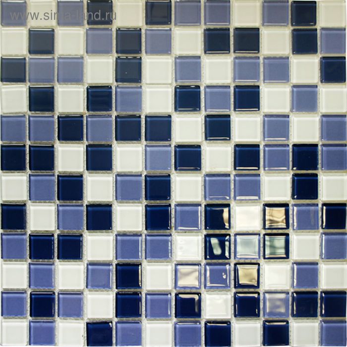 Mозаика стеклянная Elada Mosaic CB324, ультрамариновая, 327х327х4 мм - Фото 1