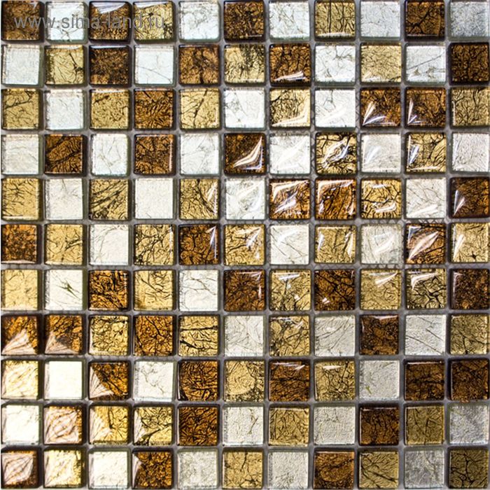 Mозаика стеклянная Elada Mosaicа JSM-JB026, шоколадная жатая, 327х327х8 мм - Фото 1