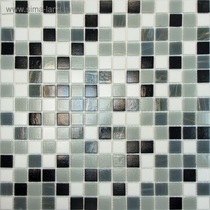 Mозаика стеклянная Elada Mosaic HK-16, серая, 327х327х4 мм - Фото 1