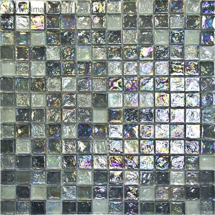 Mозаика стеклянная Elada Mosaic JSM-LL055, серебристая, 305х305х8мм - Фото 1