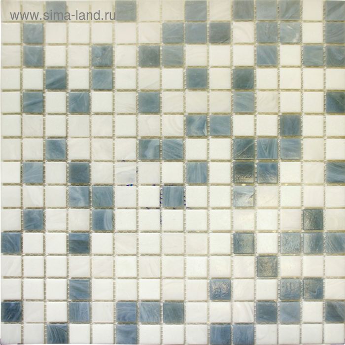 Mозаика стеклянная Elada Mosaic MDSA 102, бело-серая, 327х327х4 мм - Фото 1