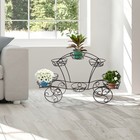 Подставка для цветов «Карета», d=16 см, цвет чёрный - Фото 5