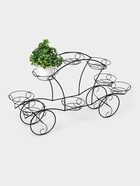 Подставка для цветов «Карета», d=16 см, цвет чёрный - Фото 1