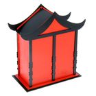 Чайный домик в китайском стиле №2, 24х12х25см, фанера 3мм (красн.- черн.) - Фото 4
