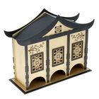 Чайный домик в китайском стиле №3, 33х12х25см,  фанера 3мм (золото - черн.) - Фото 1