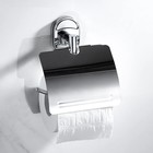 Держатель для туалетной бумаги с крышкой Accoona А11005, цвет хром - фото 25199620