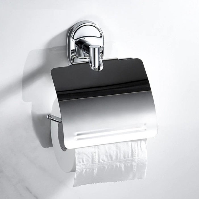 Держатель для туалетной бумаги с крышкой Accoona А11005, цвет хром