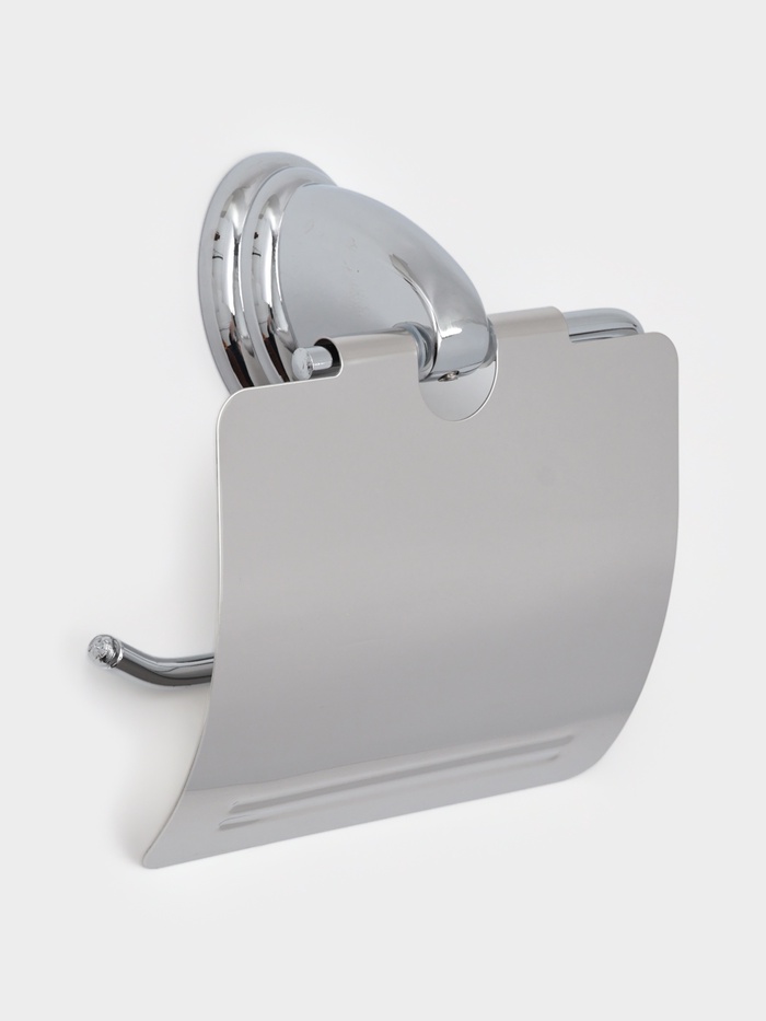 Держатель для туалетной бумаги с крышкой Accoona A11105, хром