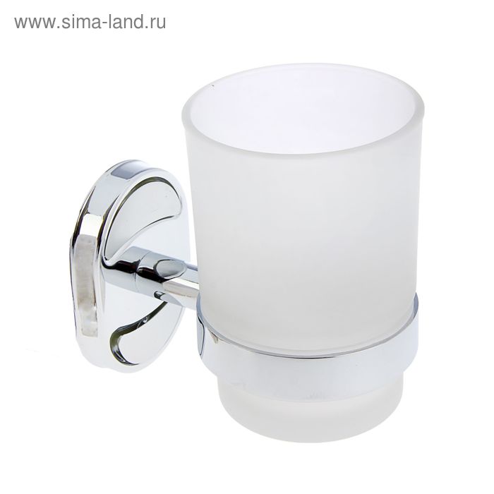 Держатель для зубных щёток, настенный "Accoona 11203", стекло, цвет хром