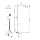 Штанга со смесителем Accoona А8394, однорычажная, с тропическим душем, хром - Фото 8