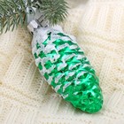 Новогоднее украшение «Шишка», h=9 см, МИКС - Фото 1