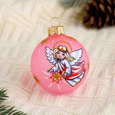 Ёлочный шар «Ангелочек» новогодний, d=6 см, МИКС