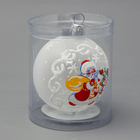 Ёлочный шар «Ветерок», новогодний, d=6 см, белый - Фото 2