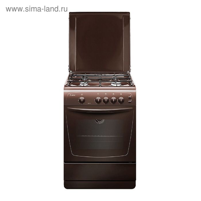 Плита Gefest ПГ 1200-С6 К19, газовая, 4 конфорки, 63 л, газовая духовка, коричневая - Фото 1