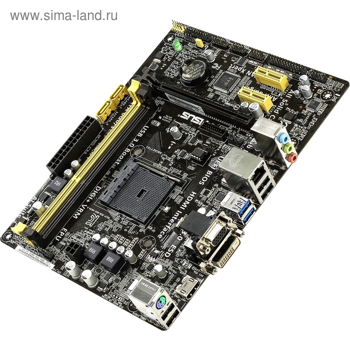 Материнская плата Asus AM1M-A, Soc-AM1, 2xDDR3, mATX, Ret - Фото 1