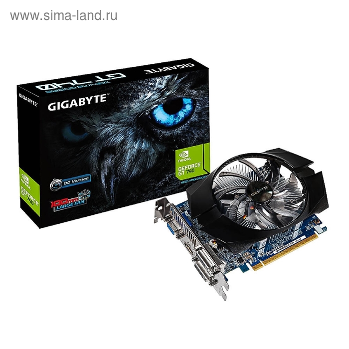 Видеокарта Gigabyte GeForce GT 740 (GV-N740D5OC-1GI) 1G,128bit,GDDR5,993/5000 - Фото 1